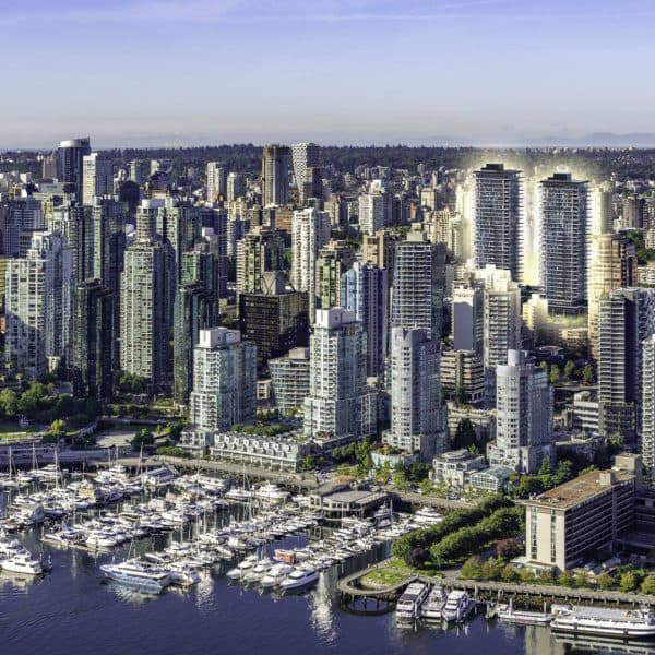 Landmark on Robson - East Tower by Asia Standard Americas Aerial View