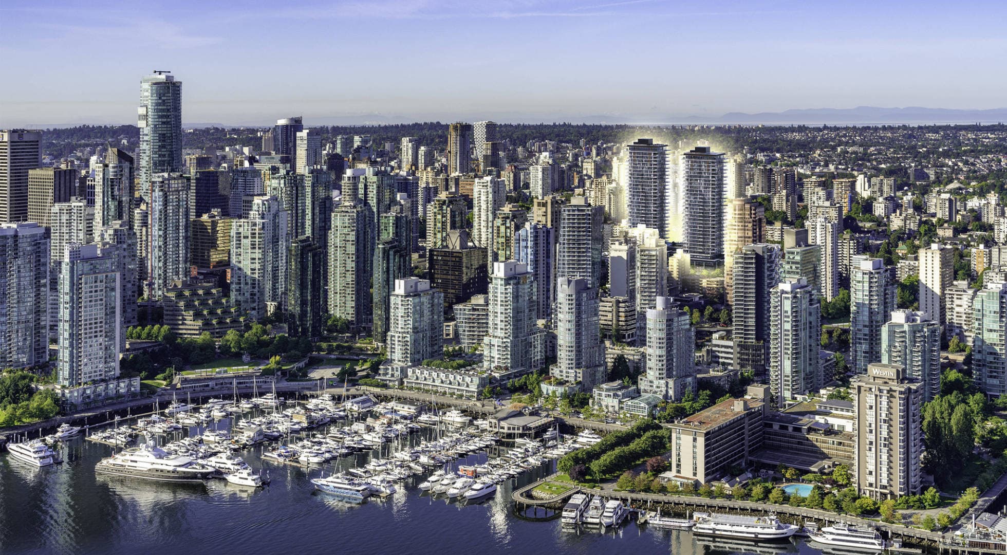 Landmark on Robson - East Tower by Asia Standard Americas Aerial View